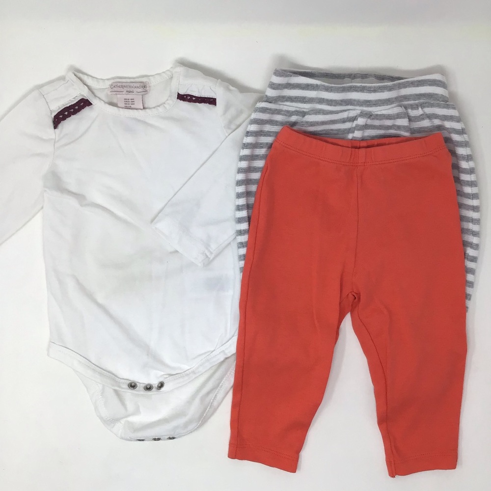 Catherine Malandrino onesie Two Pants SET 6-9M